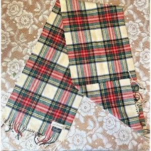 vintage Glen Lawrie Scarf 100% lambswool Red/green/black/yellow plaid